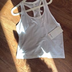 Lululemon Brand New White Eraser Back Top With Tag