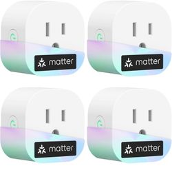 meross Matter Smart Plug Mini, FFS Easy Setup, 100% Privacy Smart Outlet, Compact Size, Support Apple Home, Alexa, Google Home with Schedule and Timer