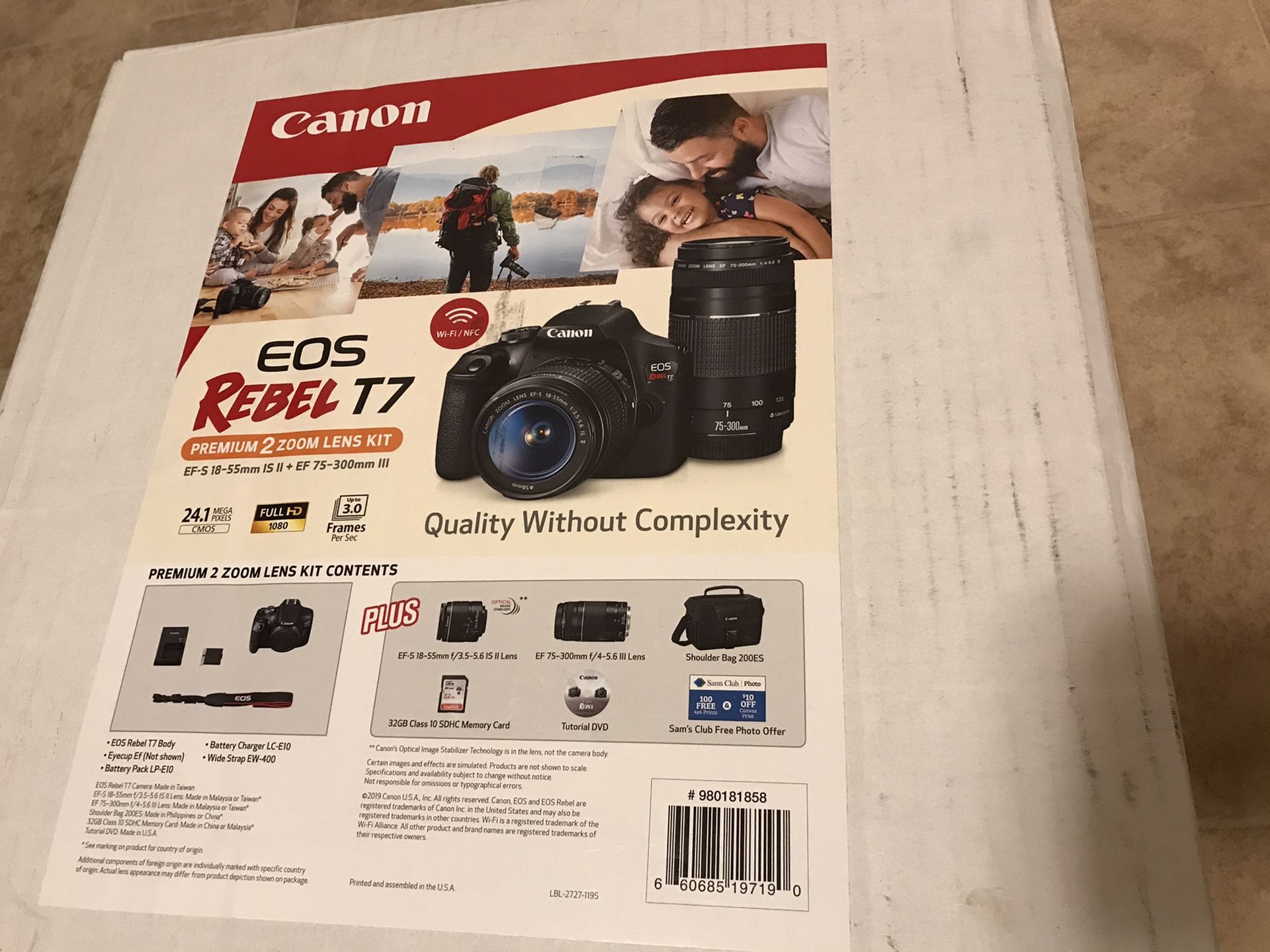 Canon eos Rebel t7!! Used one time ! Was a gift ! Pretty much brand new ! Comes with everything !