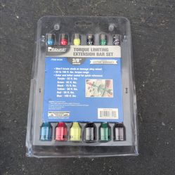 Unused Pittsburgh Torque Limiting Extension Bar Set 3/8"