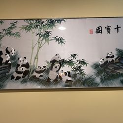 silk embroidery artwork