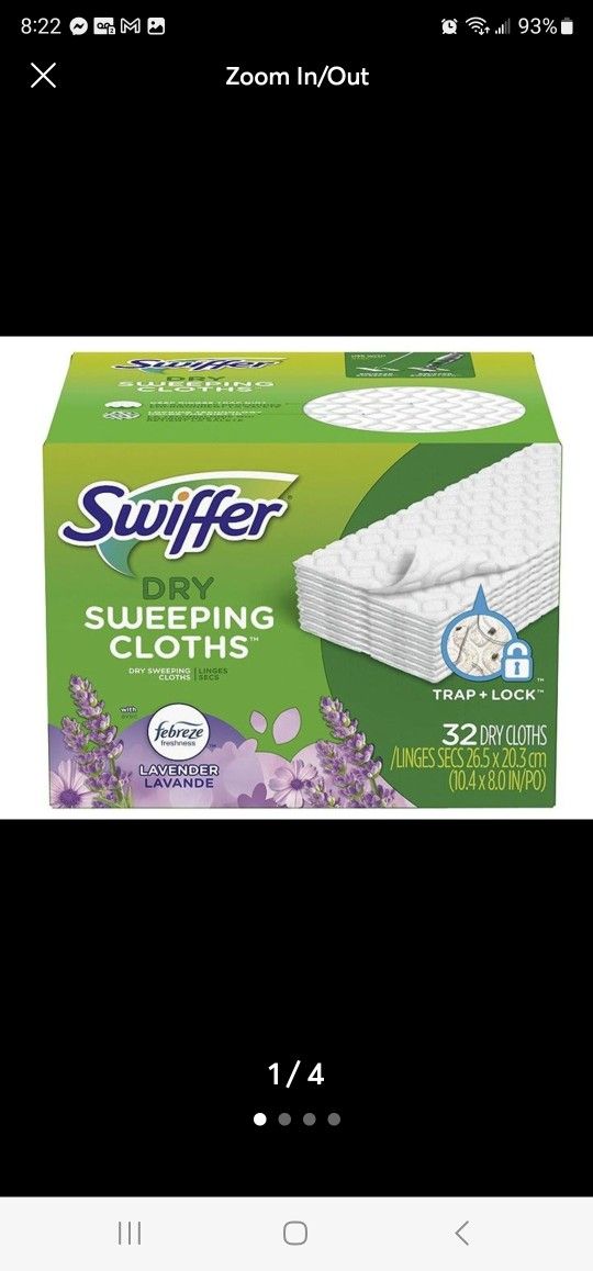 Swiffer Sweeper Dry Sweeping Pad, Multi Surface Refills for Dusters Floor Mop 32