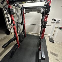 Vesta Fitness PRO SERIES Ultimate Half Rack Functional Trainer w/Smith Machine Bar | 320lb Stack | Gym Equipment | Fitness | Commercial | Squat Rack 