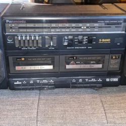 Panasonic RX- CT800 Stereo Dual Cassette AM/FM Boombox