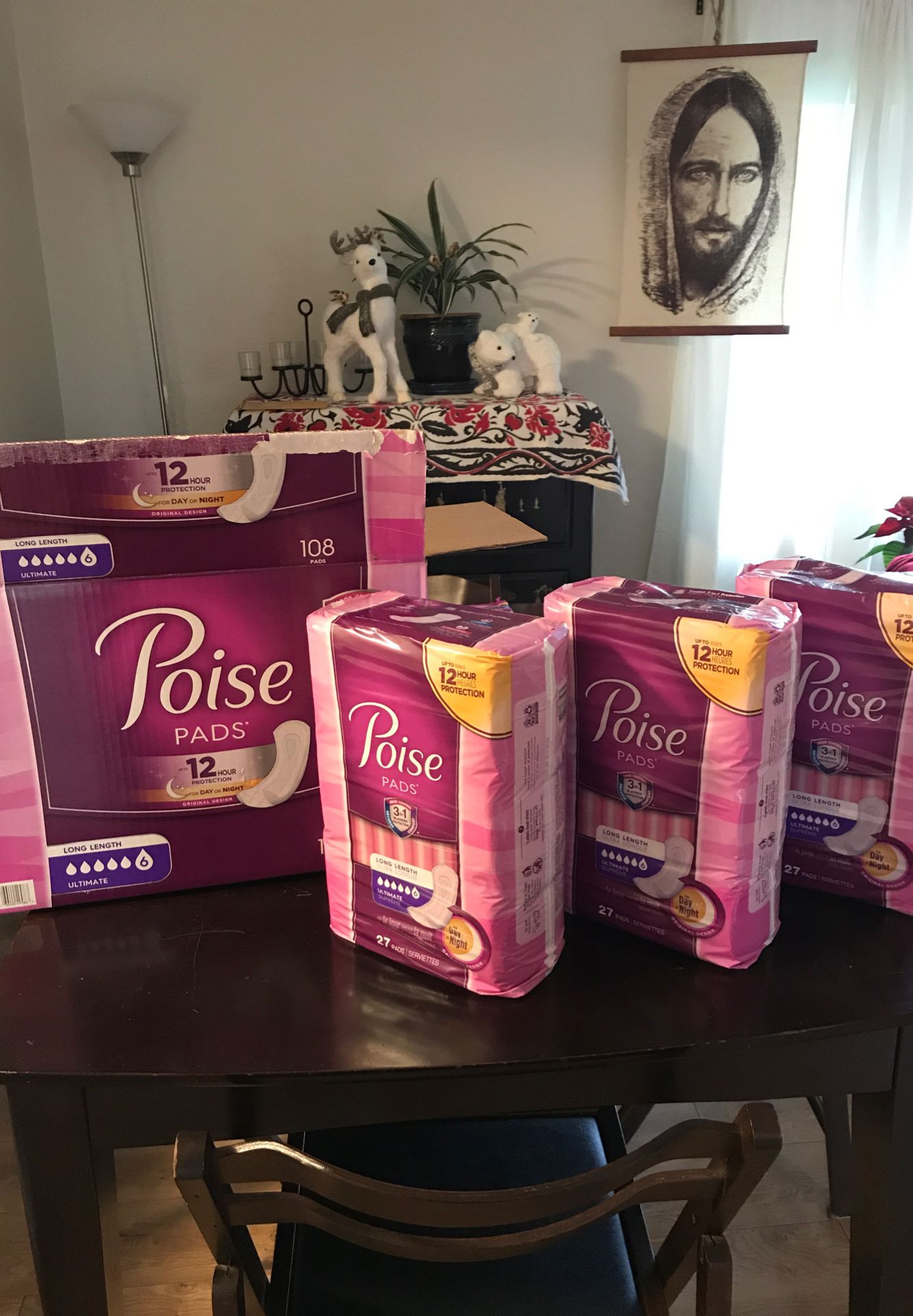 Poise pads, #6, new , unopened. $5/package