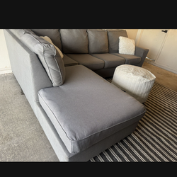 Gray sectional sofa couch sala