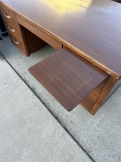 Six Drawer Antique Style Wooden Desk