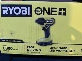 Ryobi 18V ONE+ 1/4" Impact Driver Kit
