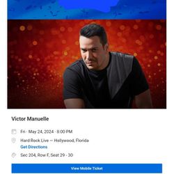 Victor Manuelle Concert Tickets (2)