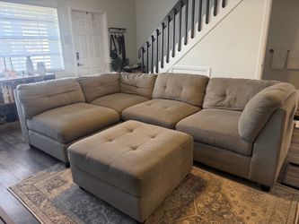 Light grey sectional couch
