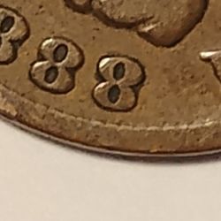 1888 Over 7 Indian Head Snow-1 Die Variety One Cent