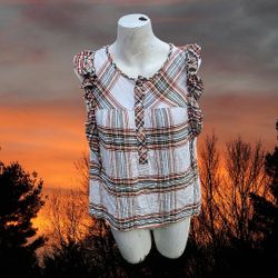 Women's Time And Tru Sleeveless Blouse 