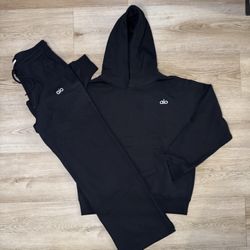 Black Hoodie & Sweatpants Set/UNISEX 