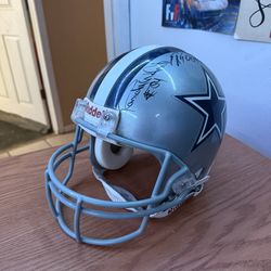 90s authentic autographed helmet