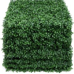 AMAGABELI GARDEN & HOME 12 PCS 20"x20" Leaves Artificial Boxwood Panels 240" x20" Topiary Plant UV P