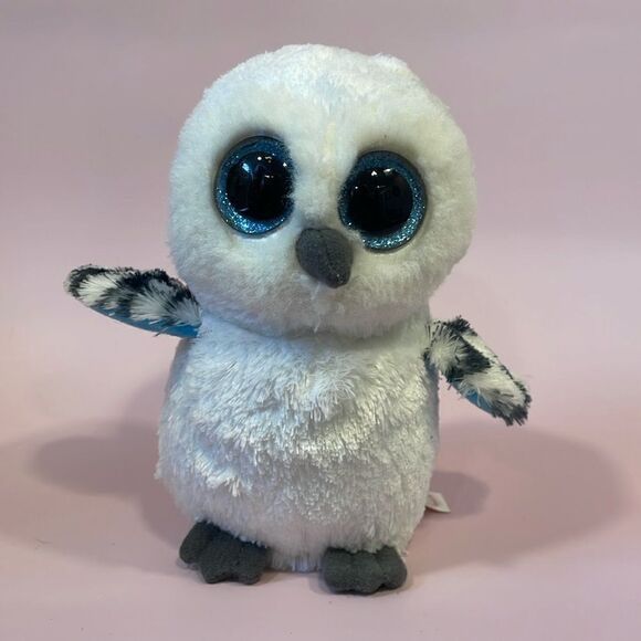 2013 Original Ty Beanie Boos Spells the Owl White/Blue/Grey Excellent Used Con…