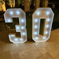 Number 30 Marquee 4 ft. Numbers