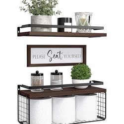 3 piece wall shelves set