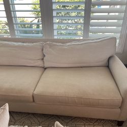Crate Barrel Ivory Sofa