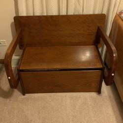 Bench Turns Into Desk Storage