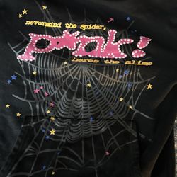 Sp5der P*NK Hoodie Black