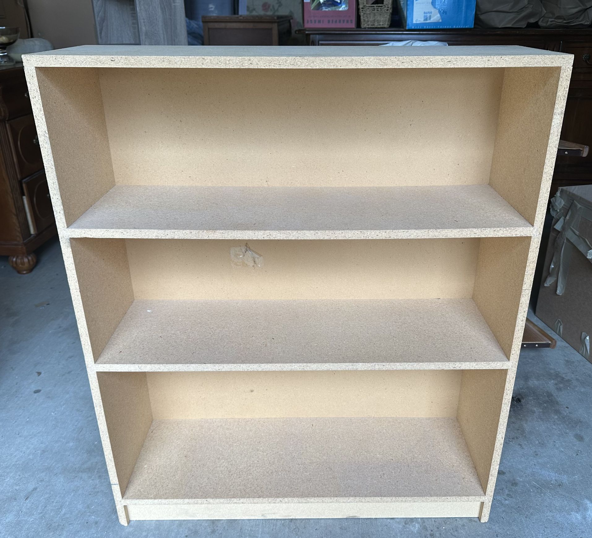 3 Shelf Bookcase Cabinet Unfinished