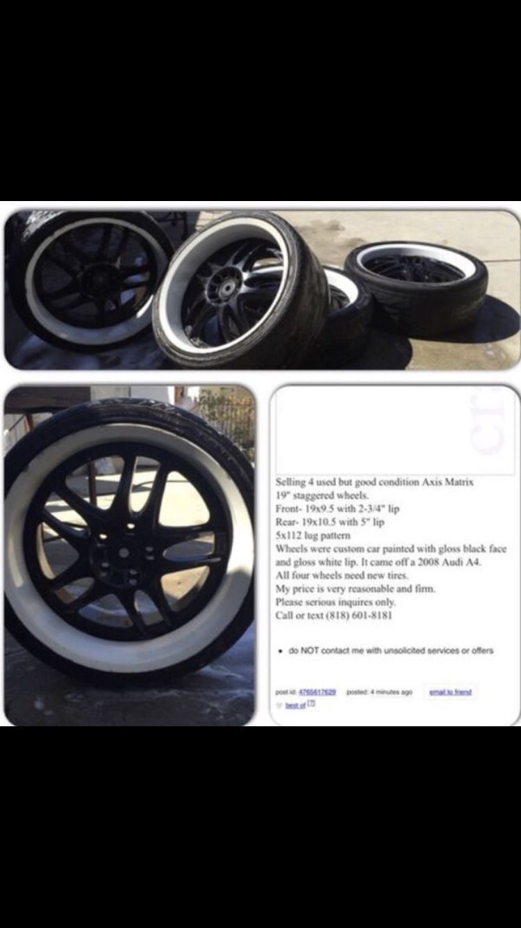 19” Axis Matrix - Staggered Racing Wheels !!!