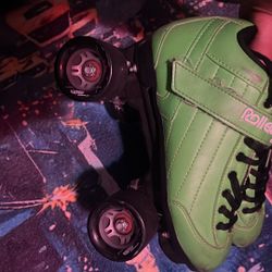 Green roller skates 
