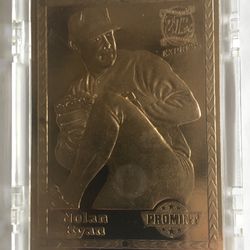 1993 ProMint COA 22 Karat Gold, Nolan Ryan Serial # 014326 Nolan Ryan The Legend Gold Baseball Card.