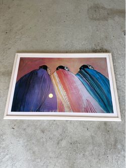 1987 Dolona Roberts "Sprite Blanket" Lithograph Framed Artwork