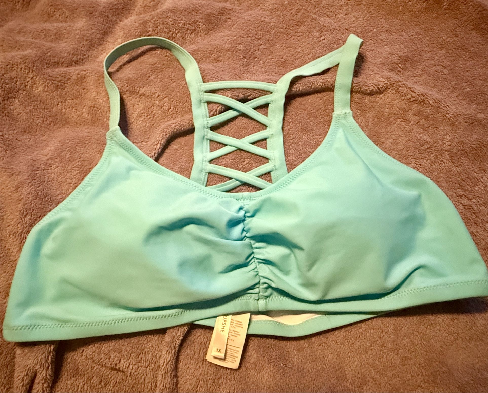 Women’s 1x cupshe Light Blue Swim Bikini Top