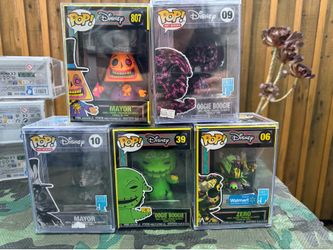 Funko pop nightmare before Christmas oogie boogie man mayor zero