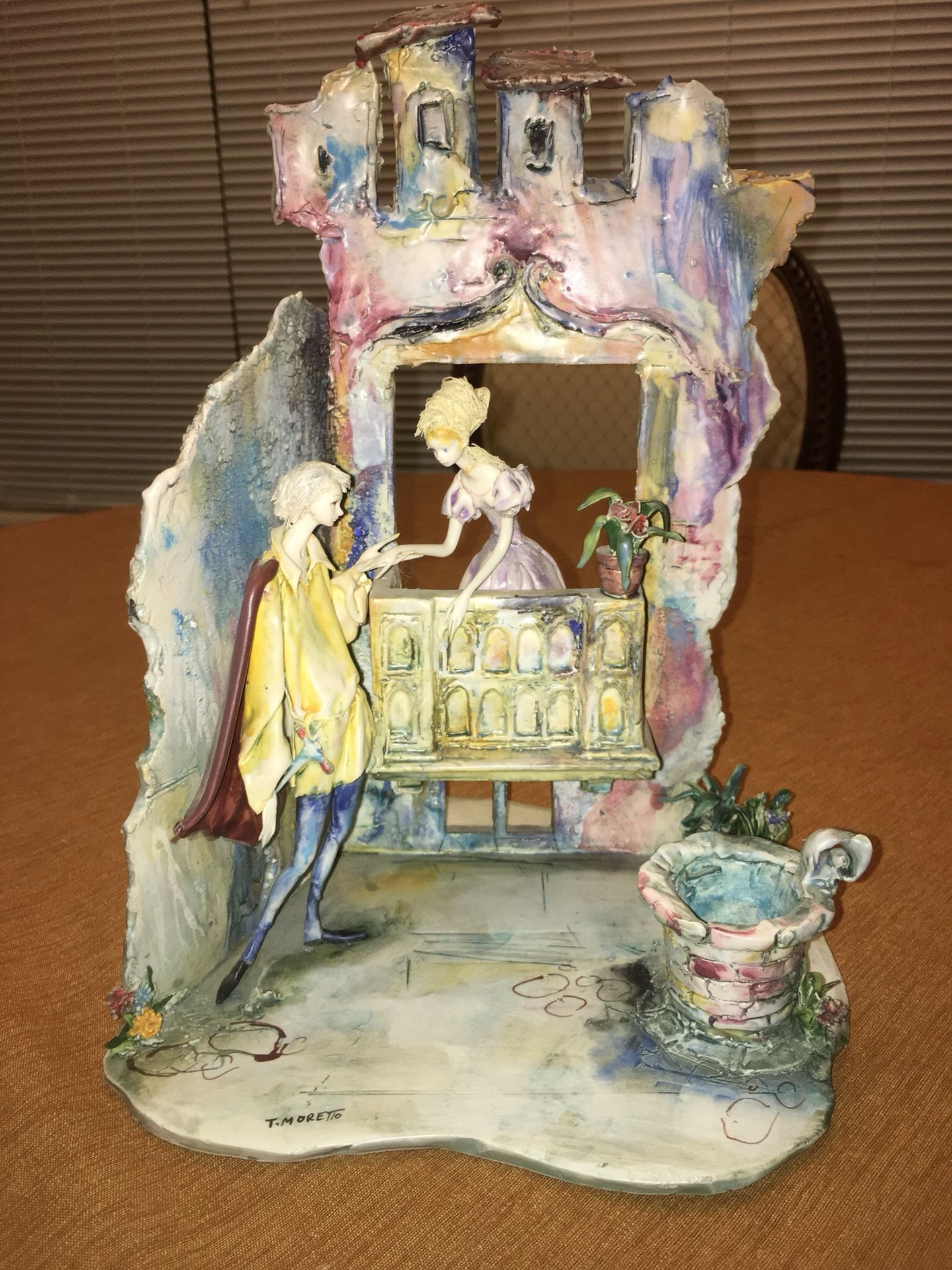 Italian Figurine Romeo & Juliet Toni Moretto Sculpture Signed #288 Rare