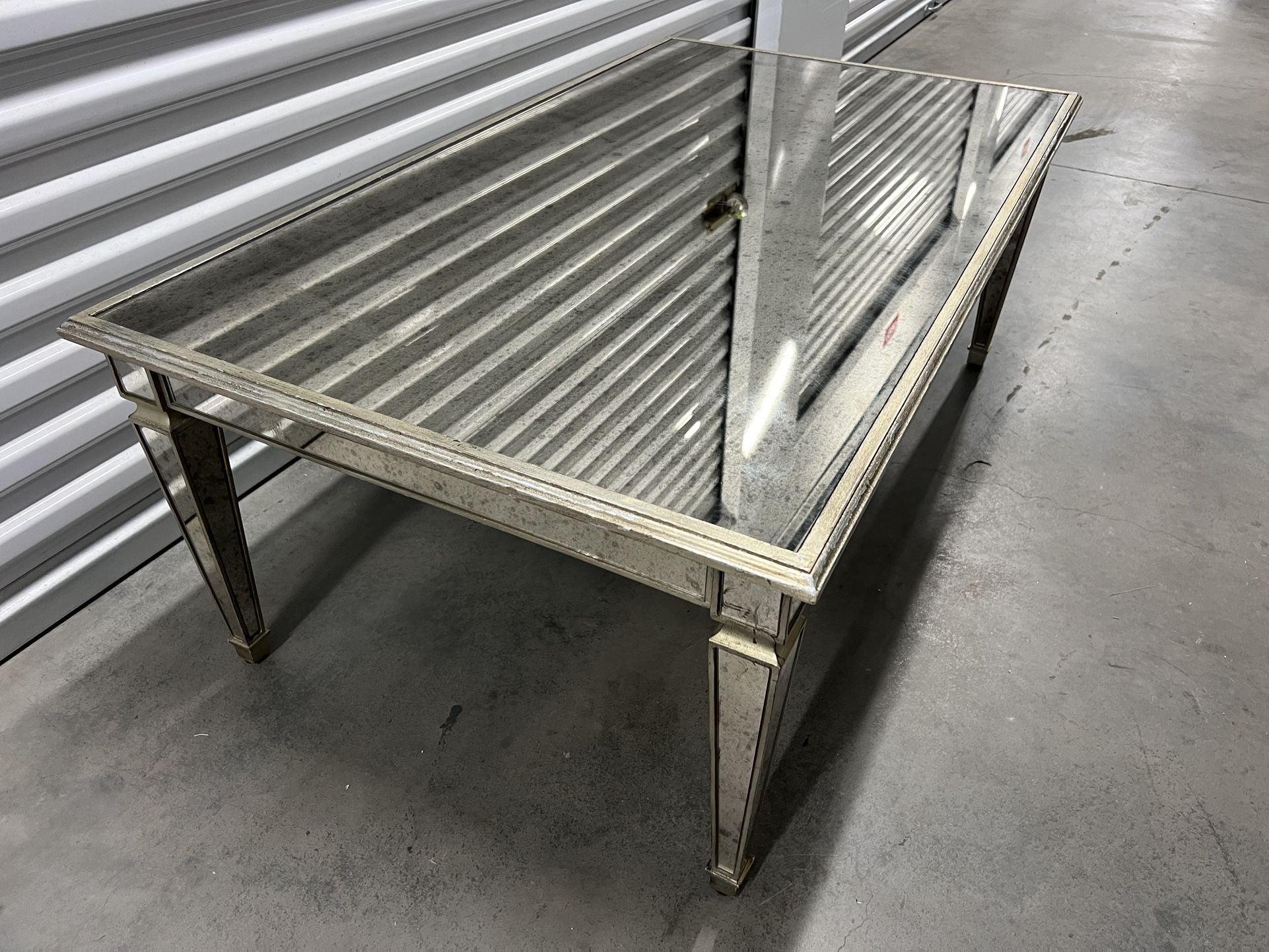 ETHAN ALLEN VIVICA MIRRORED CONSOLE/COFFEE TABLE