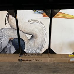 3pc Wrapped Canvas - Blue Hunter