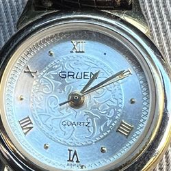 vintage Ladies Gruen 18 Kt Layered Gold