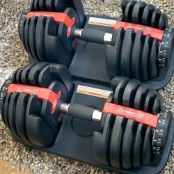 Adjustable Dumbbells Set 52.5 Pounds Each 