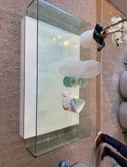 Miami modern glass coffee table