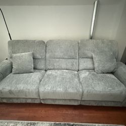 3 Seat Power Reclining Couch With USB Outlets