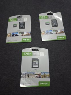 PNY Elite 128GB Flash Cards – Lot of 3