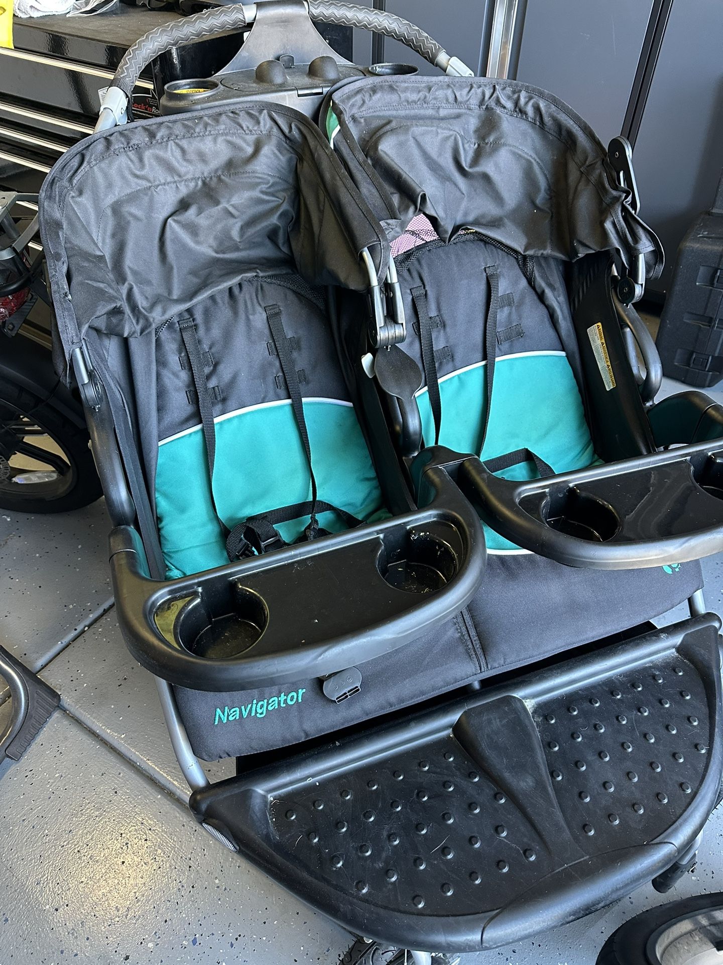 Dual Stroller. Kids Baby Stroller. Folds In Half