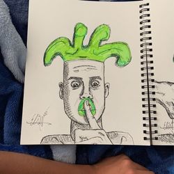 Green Hair Loco Quiet Sketch