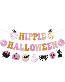 Hippie Halloween banner
