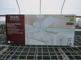 Home Decorators Collection Marshlands LED 52 in. White Indoor/Outdoor ceiling fan