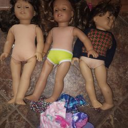 All American Dolls With Some Clothes