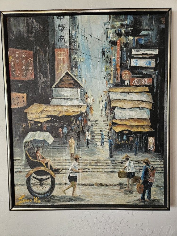 Original Vintage Oil Painting China