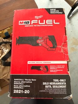 Milwaukee m18 sawzall (Fuel)
