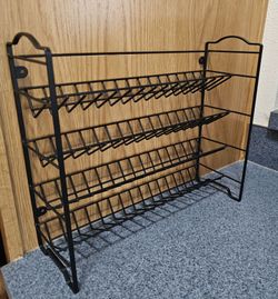 4-Tier Black Wire Spice Rack Organizer