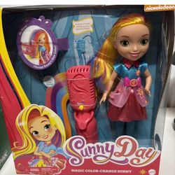 Sunny Day Magic Color Change Doll Mattel Nickelodeon Style Wand Rainbow Hair 3+