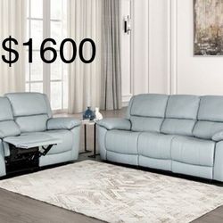 New Recliner Couch And Love Seat Set / Free Delivery 